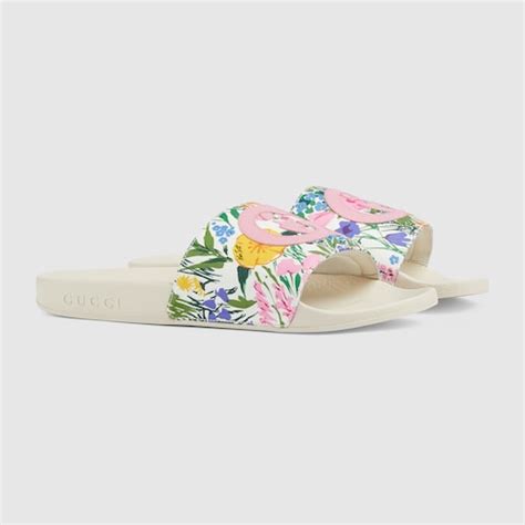 gucci ken scott print women's slide sandal|Gucci Valley Fair.